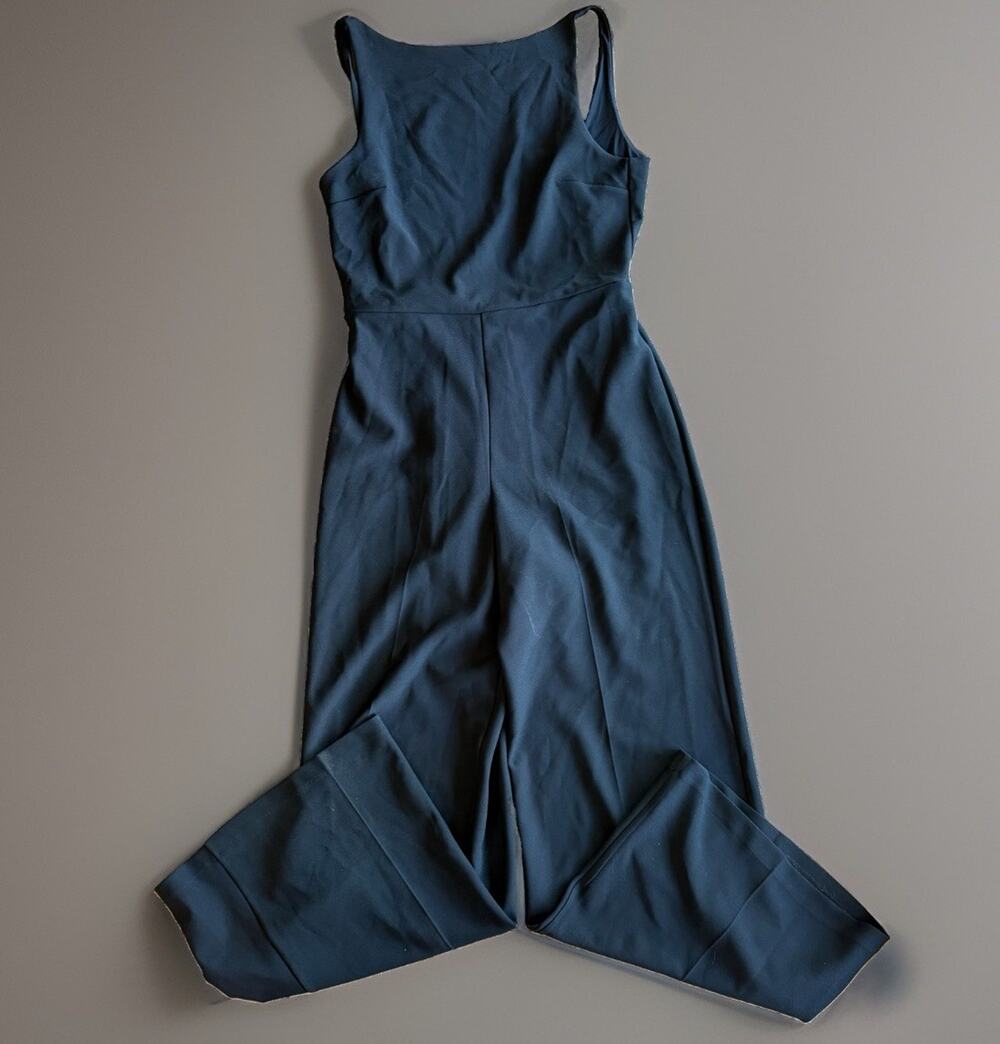 Abercrombie & Fitch Clasp Jumpsuit Black Large Tall Wide Leg Workwear Dressy